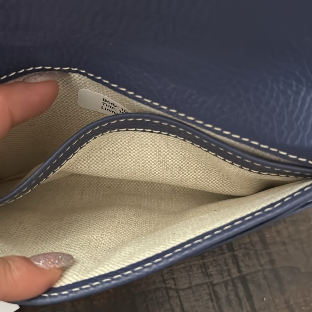 Dooney & Bourke Blue Pebbled Leather Wallet - Picture 5 of 9